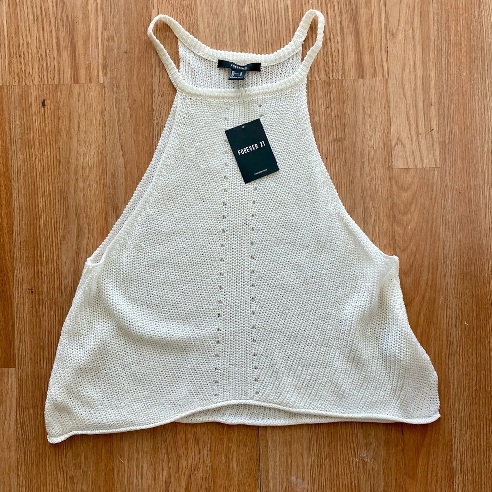 Forever 21 NWT Women's Ivory Knit Tank Top